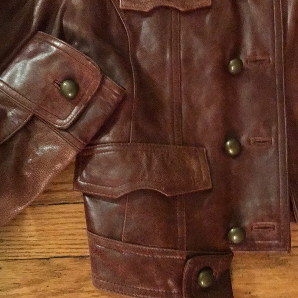 Distress leather jacket (military inspired) - Picture 2 of 4